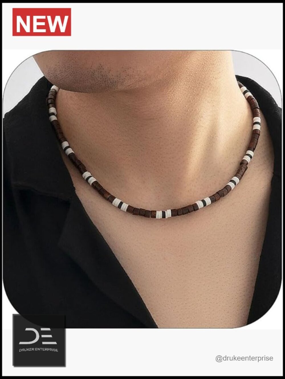 Puka Shell Necklace for Men Beaded Choker Surfer Beach Jewelry Gifts